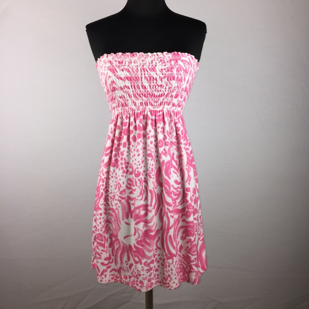 Lilly Pulitzer XS Brigitte Strapless Smocked Dress - Picture 2 of 8